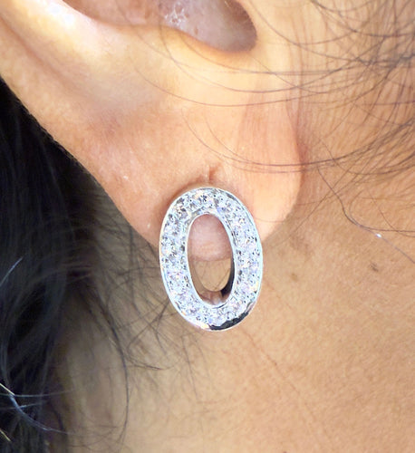 Boucles d'oreilles Parure collier et boucles d’oreilles or blanc et diamants 58 Facettes