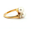 Bague Toi et Moi or jaune perle et diamants