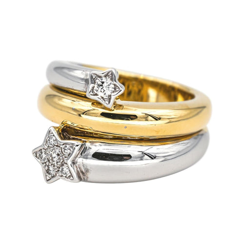 Bague 53 Bague Or jaune, Or blanc Diamant 58 Facettes 4442219RV