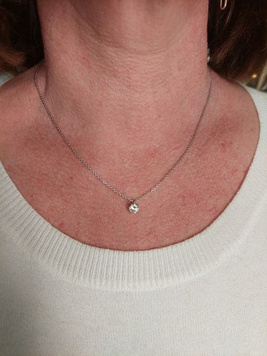 Collier COLLIER DIAMANT SOLITAIRE 0.65 CARAT 58 Facettes 078021