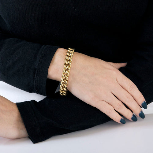 Bracelet BRACELET GOURMETTE MAILLES RONDES OR 58 Facettes 34200351