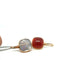 Boucles d'oreilles Boucles d'oreilles en or avec agate rouge et nacre 58 Facettes
