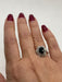 Bague 52 Bague vintage avec saphir bleu et diamants 58 Facettes