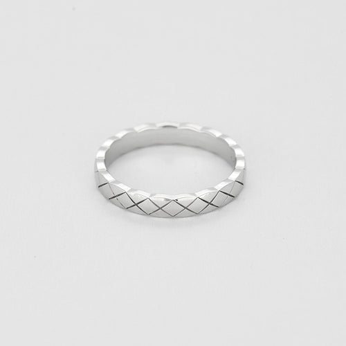 Bague 56 CHANEL - Bague Coco Crush mini modèle en or gris 58 Facettes 58FC17-2