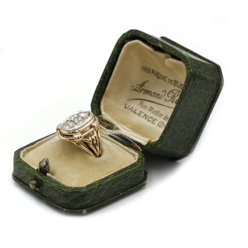 Bague 53 Bague - Or jaune et diamants rose cut 58 Facettes 1022