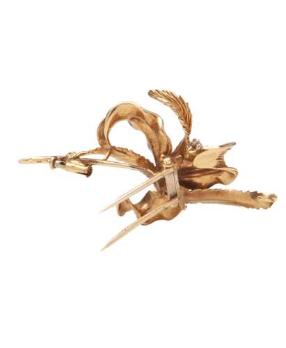 Broche Or 18K Diamants