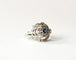 Bague ancienne or blanc saphir et diamants anciens