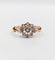 Bague 54 Ancienne bague marguerite or rose, diamants taille rose (circa 1900) 58 Facettes A05495