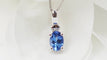 Collier Collier en or blanc, tanzanite et diamants 58 Facettes 32628