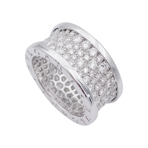 Bague 53 Bague Bulgari, "B.Zero1", or blanc et pavé diamants. 58 Facettes 33171