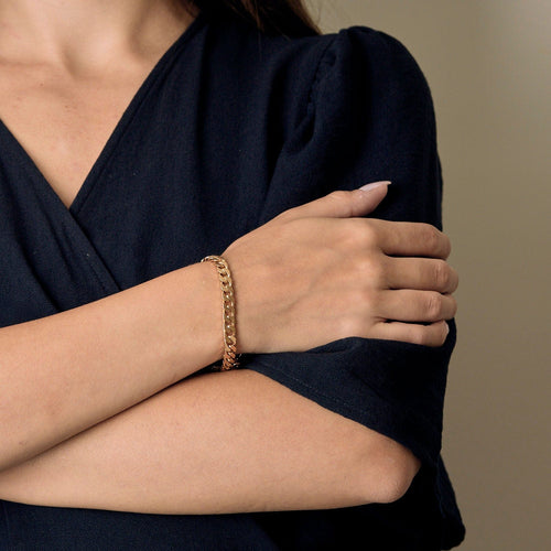 Bracelet Bracelet en or jaune composé d'une maille gourmette 58 Facettes CHA01722