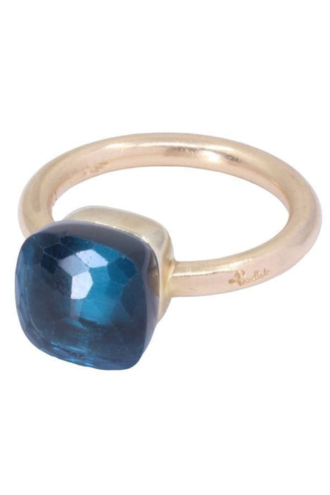 Bague 53 POMELLATO - BAGUE NUDO CLASSIC TOPAZE BLUE LONDON 58 Facettes 085741