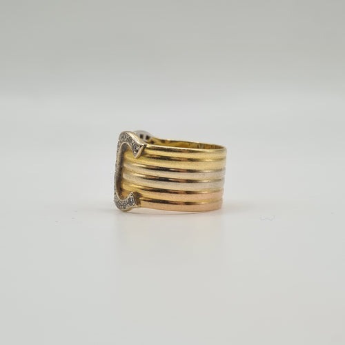 Bague 48.5 Cartier - Bague 3 ors 18 carats sertie de diamants 58 Facettes