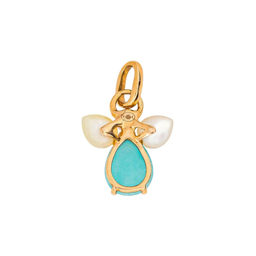 Pendentif Isabelle Langlois Pendentif   Or rose Amazonite, Nacre, Perle rose 58 Facettes 4521849CN