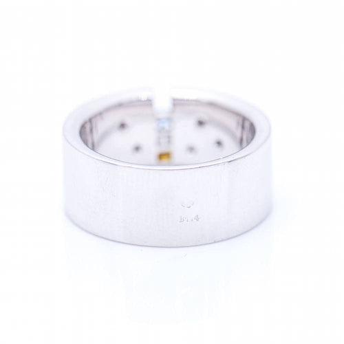 Bague 57.5 Bague en or avec diamants blancs et fantaisie 58 Facettes N102927EJ