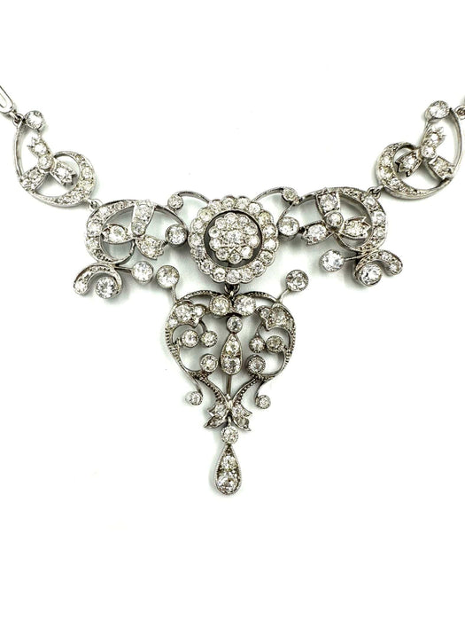 Collier Collier 19ème or, argent et diamants (5.4ct) 58 Facettes