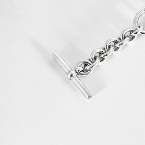 Bracelet HERMES -Rare Bracelet chaîne d'encre en argent 58 Facettes