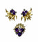 Boucles d'oreilles 50 Bague et boucles d’oreilles en or 18 carats, améthystes et diamants 58 Facettes AB506