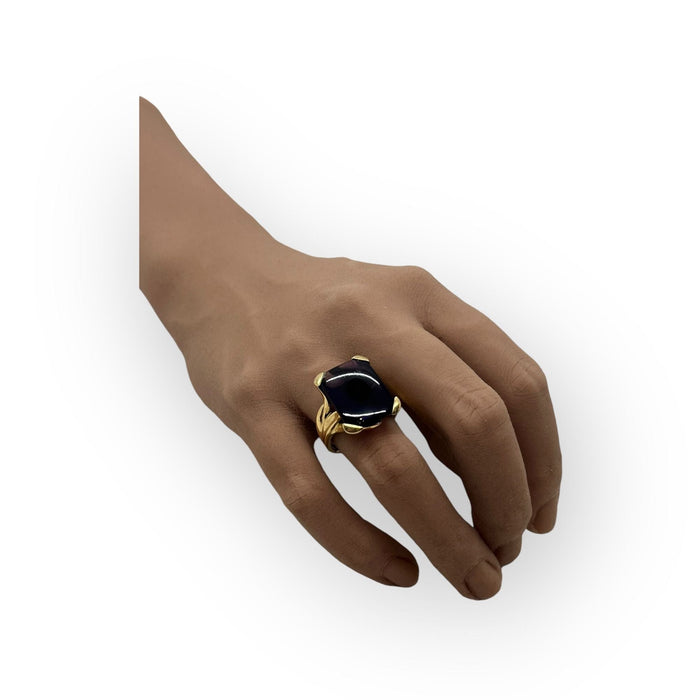 Bague 58.5 Bague or jaune pierre violette 58 Facettes 149049929