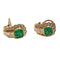 Boucles d'oreilles Boucles d'oreilles au design contemporain en or avec diamants et émeraude 58 Facettes Q289B