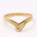 Ring 54 V-shaped gold ring with diamond 58 Facettes E360924B