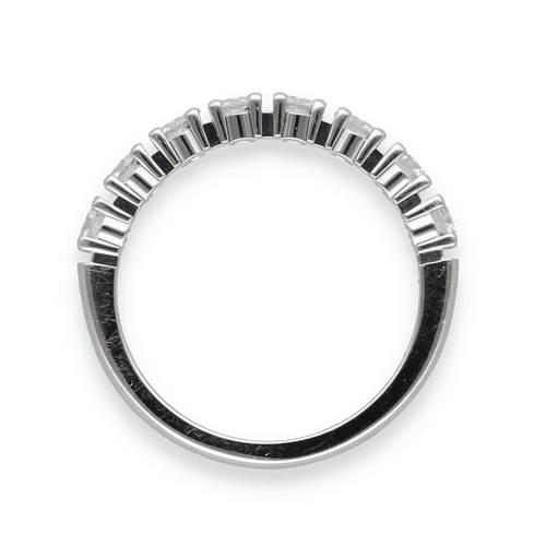 Bague 48 Demi-alliance De Beers en platine avec 8 diamants 0,62 ct H-SI1 - Taille 48 - Full Set 2016 58 Facettes FB08399