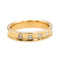 Bague 54 Bague Demi-alliance Or jaune Diamant 58 Facettes 3261222CN