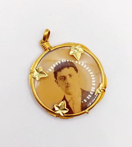Pendentif Pendentif porte photo antique or jaune 58 Facettes A05403