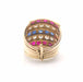 Bague 53 Bague or jaune diamants rubis et saphirs 58 Facettes