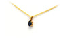 Pendentif Pendentif contemporain en or jaune serti d'un saphir 58 Facettes B292