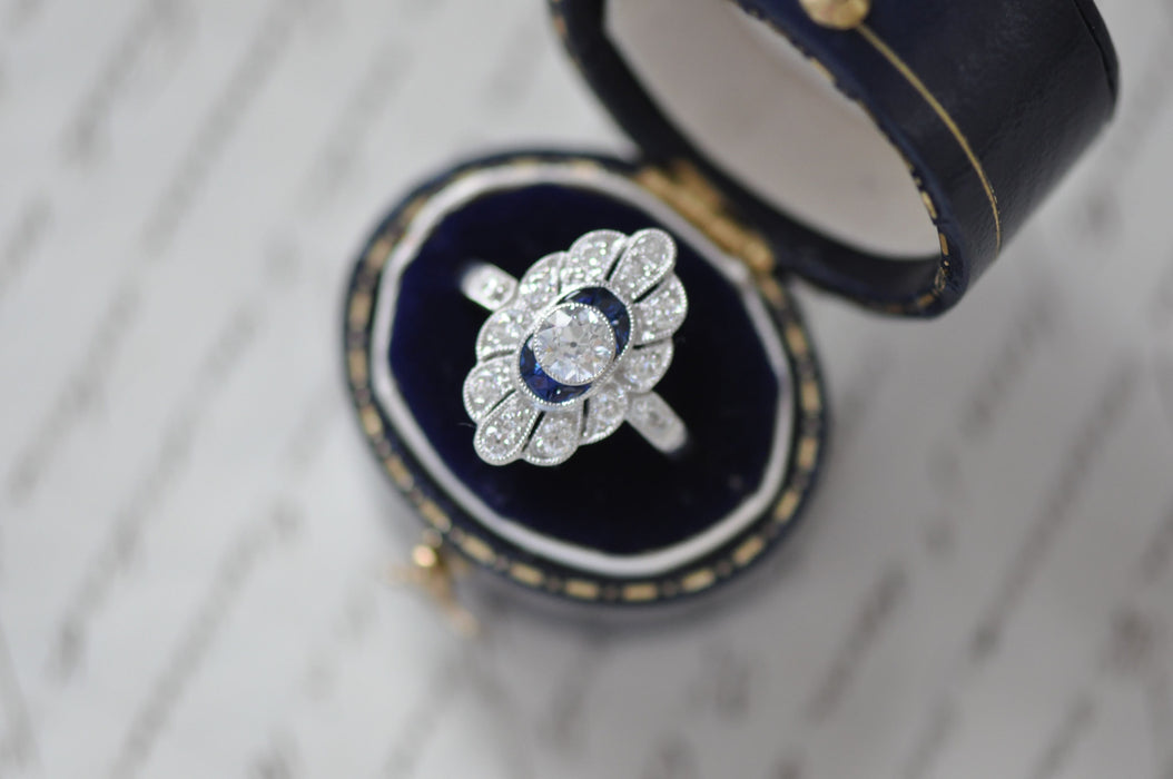 bague saphir bleu