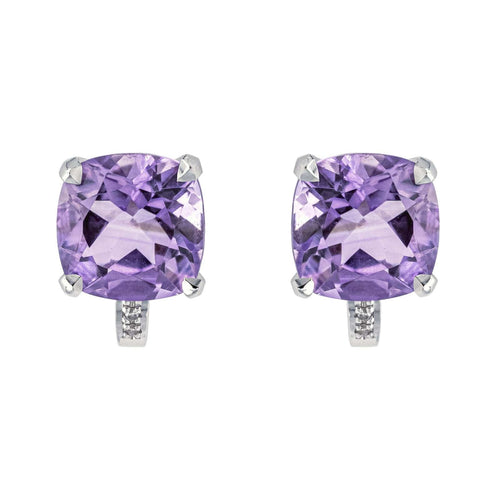 Boucles d'oreilles Mauboussin Boucles d'oreilles Petit visage d'amour  Or blanc Améthyste, Diamant 58 Facettes 4157393RV