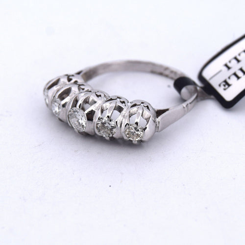 Bague 57 BAGUE ANTIQUE EN OR 18KT AVEC DIAMANTS 58 Facettes