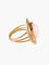 Bague 57.5 BAGUE QUARTZ ROSE OR JAUNE 58 Facettes