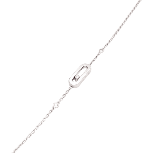 Bracelet Bracelet Messika, "Move Uno", or blanc et diamants. 58 Facettes 34539