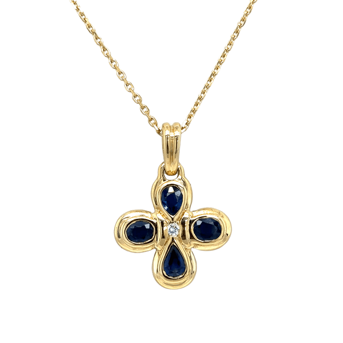 Pendentif Pendentif or jaune Diamant et Saphirs 58 Facettes 12065/19