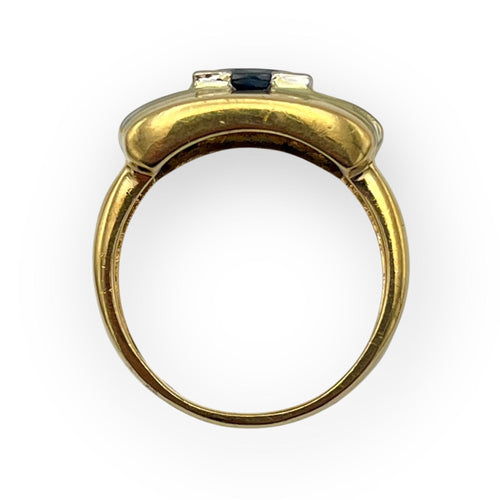 Bague 58 Bague saphir et pavage diamants 58 Facettes 149053467