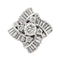Bague 55 Bague Or blanc Diamant 58 Facettes 3904032CN