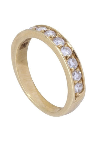 Bague 52 DEMI-ALLIANCE DIAMANTS 58 Facettes 88031