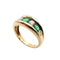 Bague 55 Bague en or jaune, émeraudes et diamants 58 Facettes