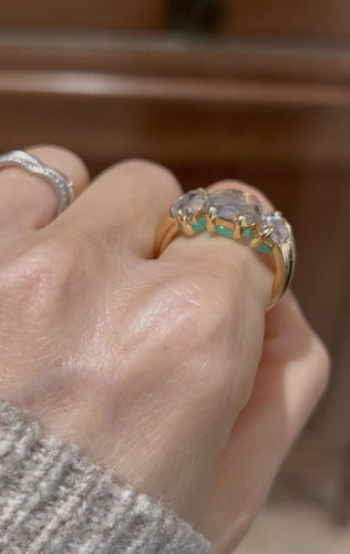 Bague 50.5 Pomellato - Bague Capri en or jaune 18k et chrysoprase 58 Facettes