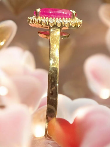 Bague 54 Bague rubis pavage Diamants 58 Facettes 7455 A