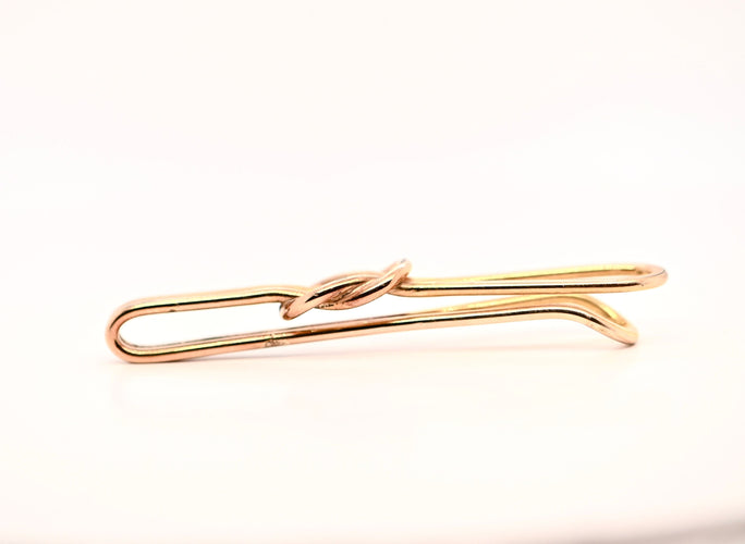 Broche Pince à cravate or rose 58 Facettes