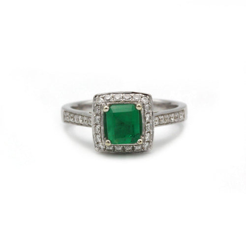 Bague 52 Bague - Or, émeraude et diamants 58 Facettes 250182R