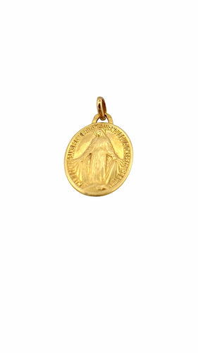 Pendentif Médaille miraculeuse en or jaune 18 carats 58 Facettes