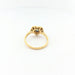 53 Heart ring in yellow gold with diamonds and sapphire 58 Facettes 29577