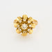 Bague 51 Bague fleur or jaune diamants 58 Facettes