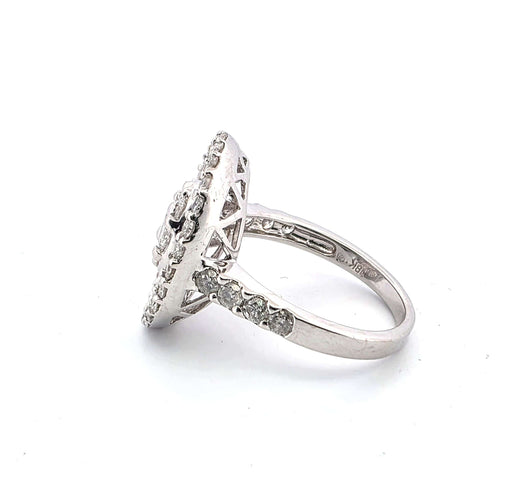 Bague 54 Bague exclusive sertie de diamants en or 18 carats 58 Facettes