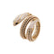 Bague 56 Bague Bulgari, "Serpenti" or rose, diamants et onyx. 58 Facettes 35177