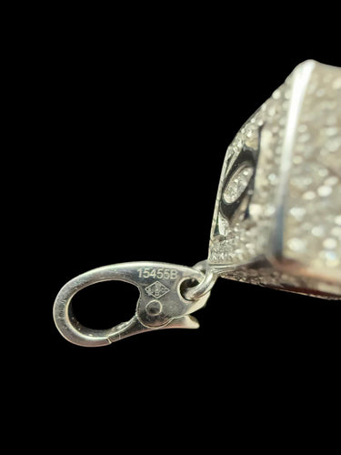 Pendentif CARTIER - pendentif Dés en or blanc, émail et diamants, édition limitée 58 Facettes